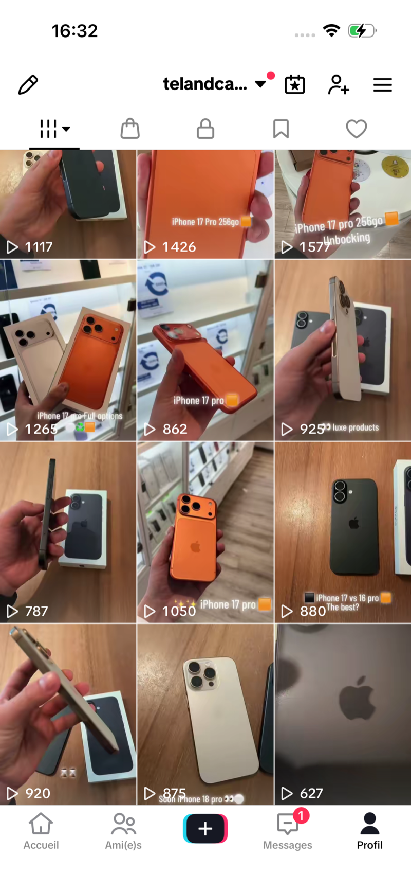 Tell and Cash — compte TikTok avant
